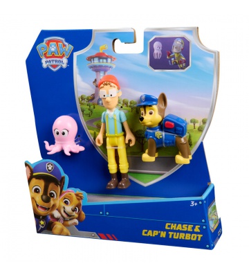 Paw Patrol Figuren Set Chase und Käpt'n Turbot