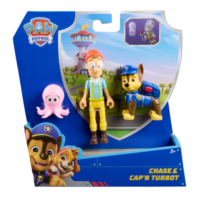 Paw Patrol Figuren Set Chase und Käpt'n Turbot