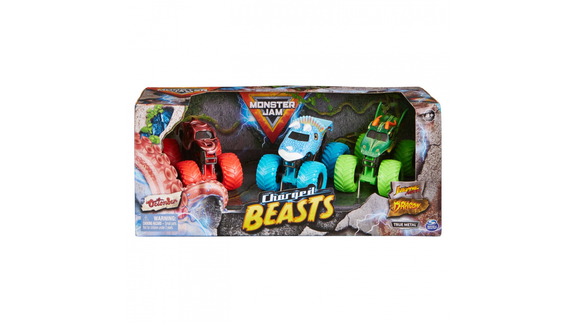 Levně Monster Jam Charged Beasts sada 3 aut 1:64
