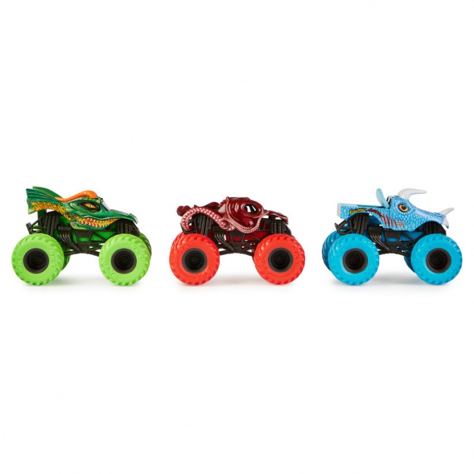 Monster Jam Charged Beasts sada 3 aut 1:64