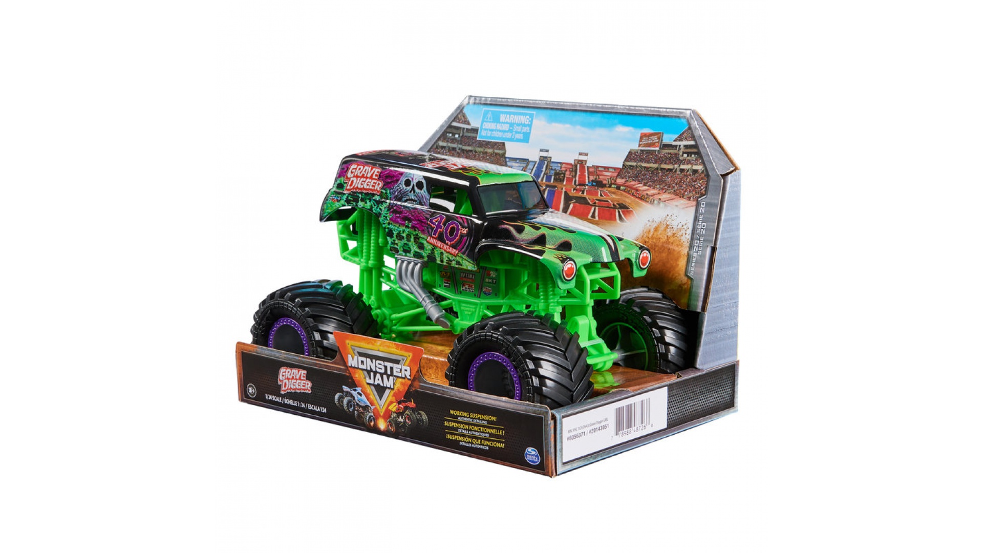 Monster Jam Grave Digger kovový Monster Truck 1:24