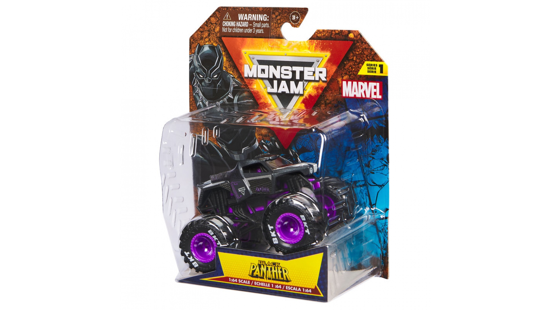 Monster Jam Marvel Black Panther s1 zberateľský Monster Truck 1:64
