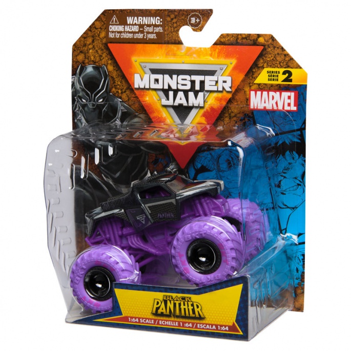 Monster Jam Marvel Black Panther s2 sběratelský Monster Truck 1:64