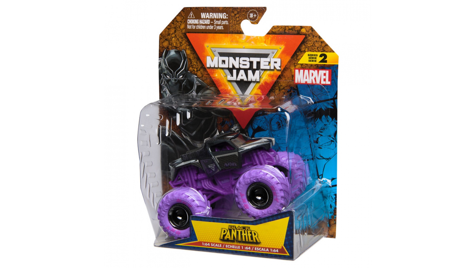Monster Jam Marvel Black Panther s2 zberateľský Monster Truck 1:64