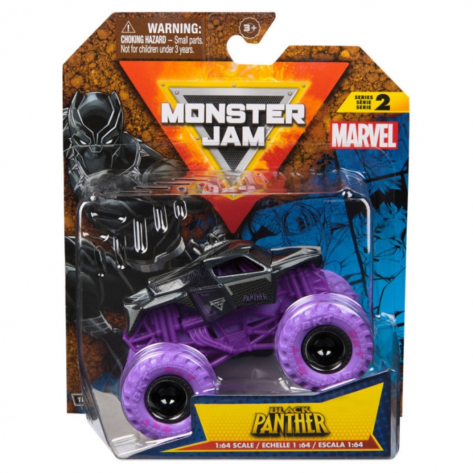 Monster Jam Marvel Black Panther s2 sběratelský Monster Truck 1:64