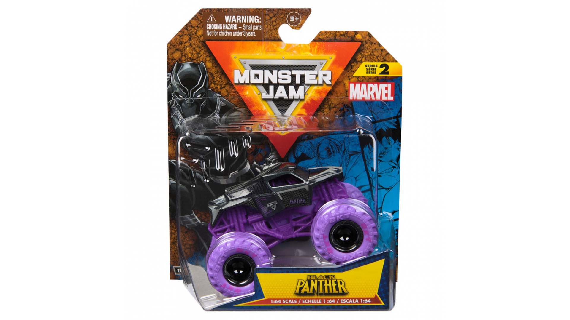 Levně Monster Jam Marvel Black Panther s2 sběratelský Monster Truck 1:64
