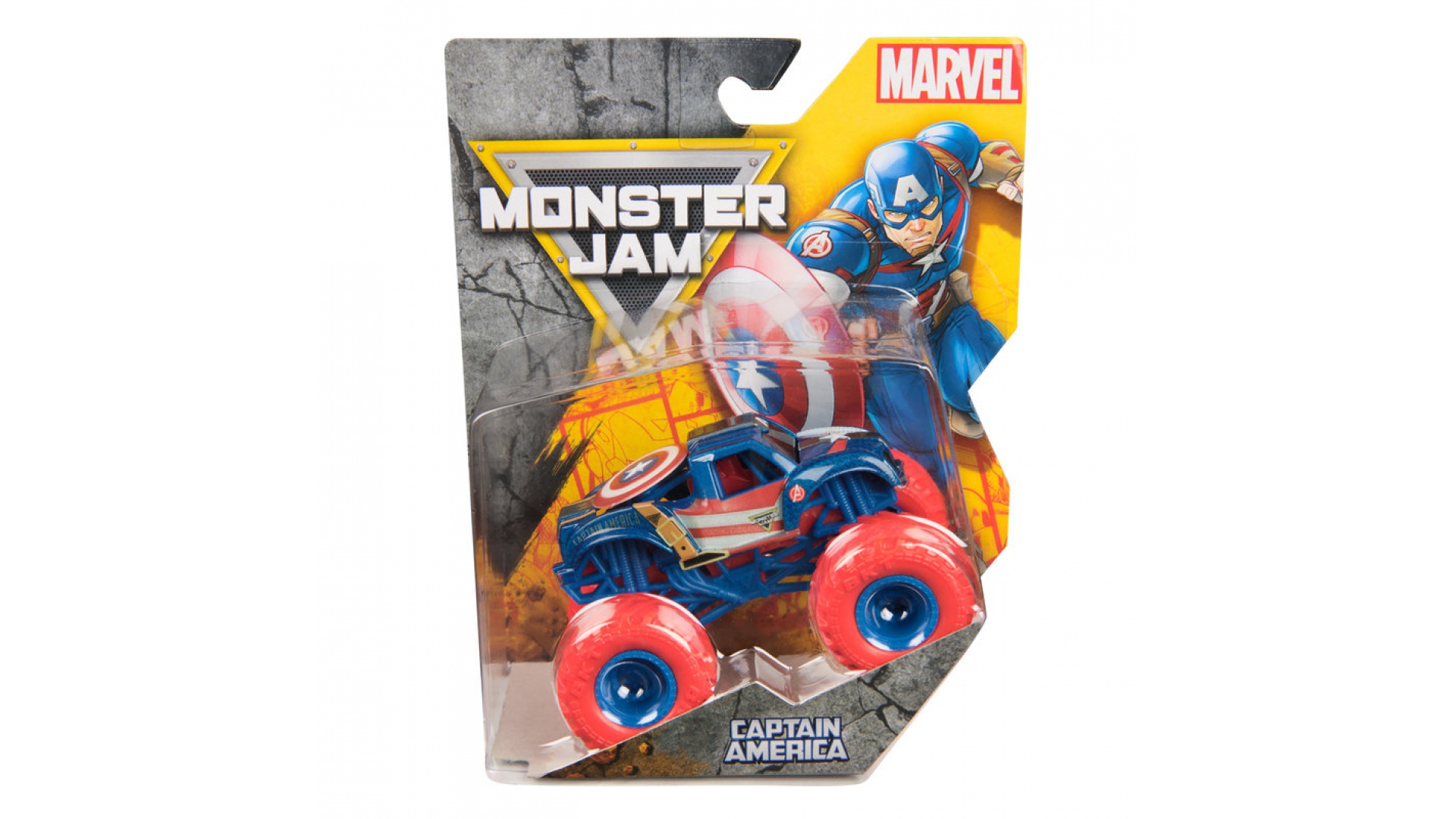 Levně Monster Jam Marvel Captain America sběratelský Monster Truck 1:64