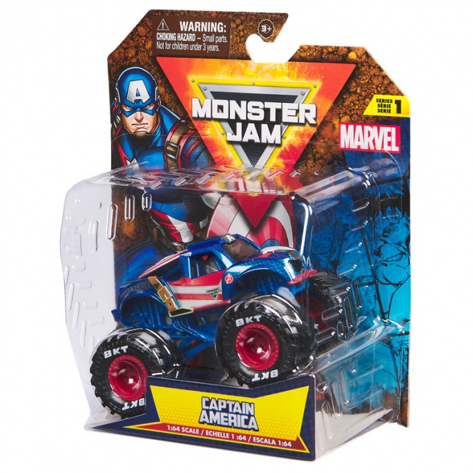 Monster Jam Marvel Captain America s1 sběratelský Monster Truck 1:64