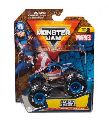 Monster Jam Marvel Captain America s2 sběratelský Monster Truck 1:64