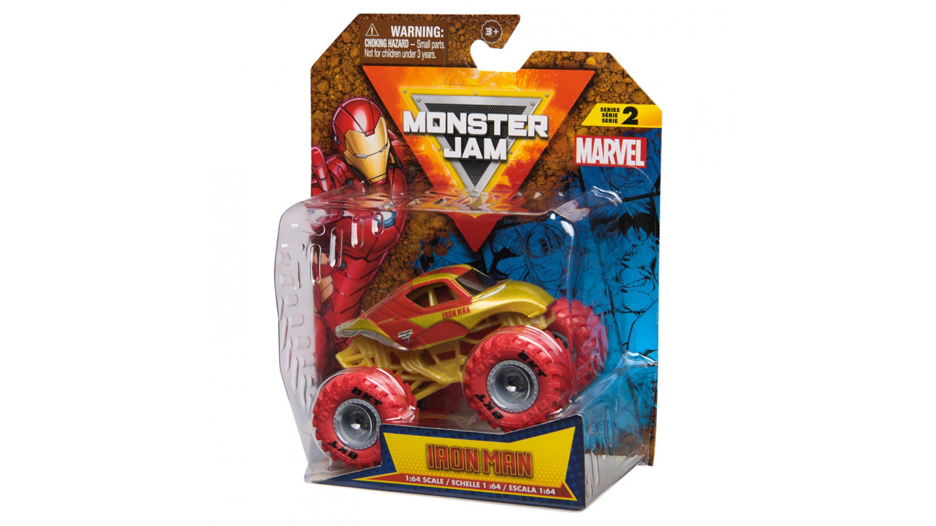 Levně Monster Jam Marvel Iron Man s2 sběratelský Monster Truck 1:64