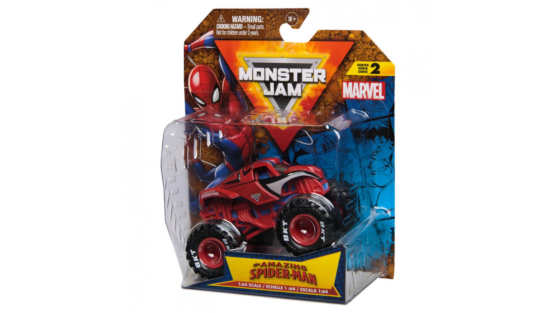 Levně Monster Jam Marvel SpiderMan s2 sběratelský Monster Truck 1:64