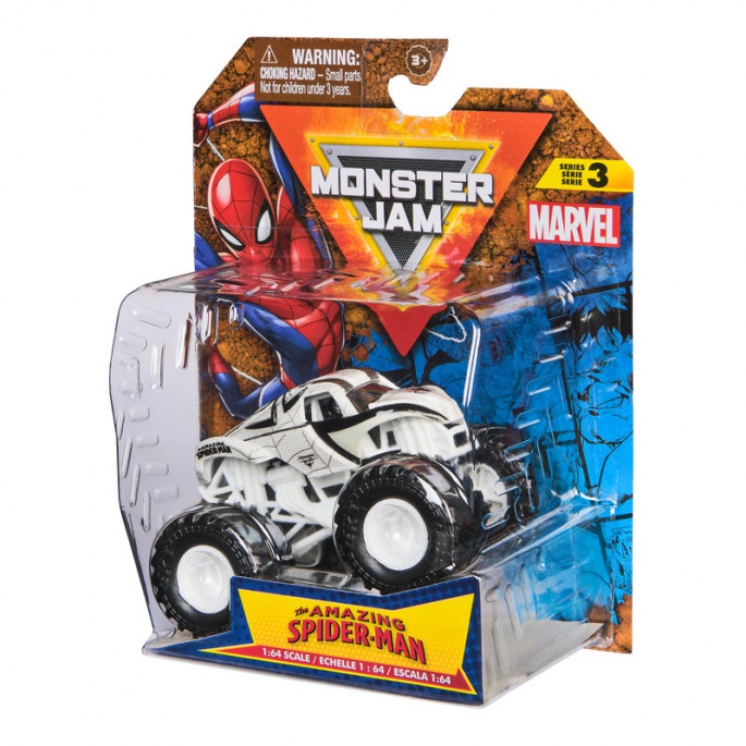 Monster Jam Marvel SpiderMan s3 sběratelský Monster Truck 1:64