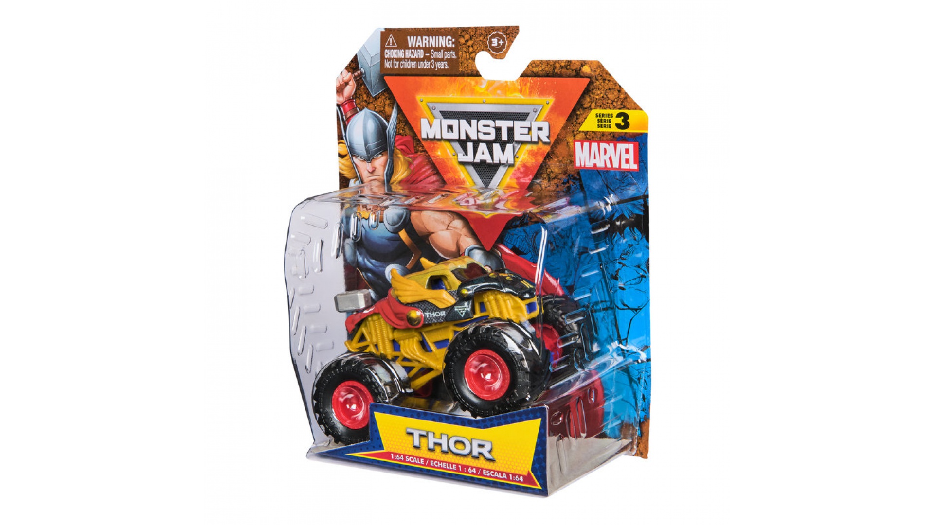 Levně Monster Jam Marvel Thos s3 sběratelský Monster Truck 1:64