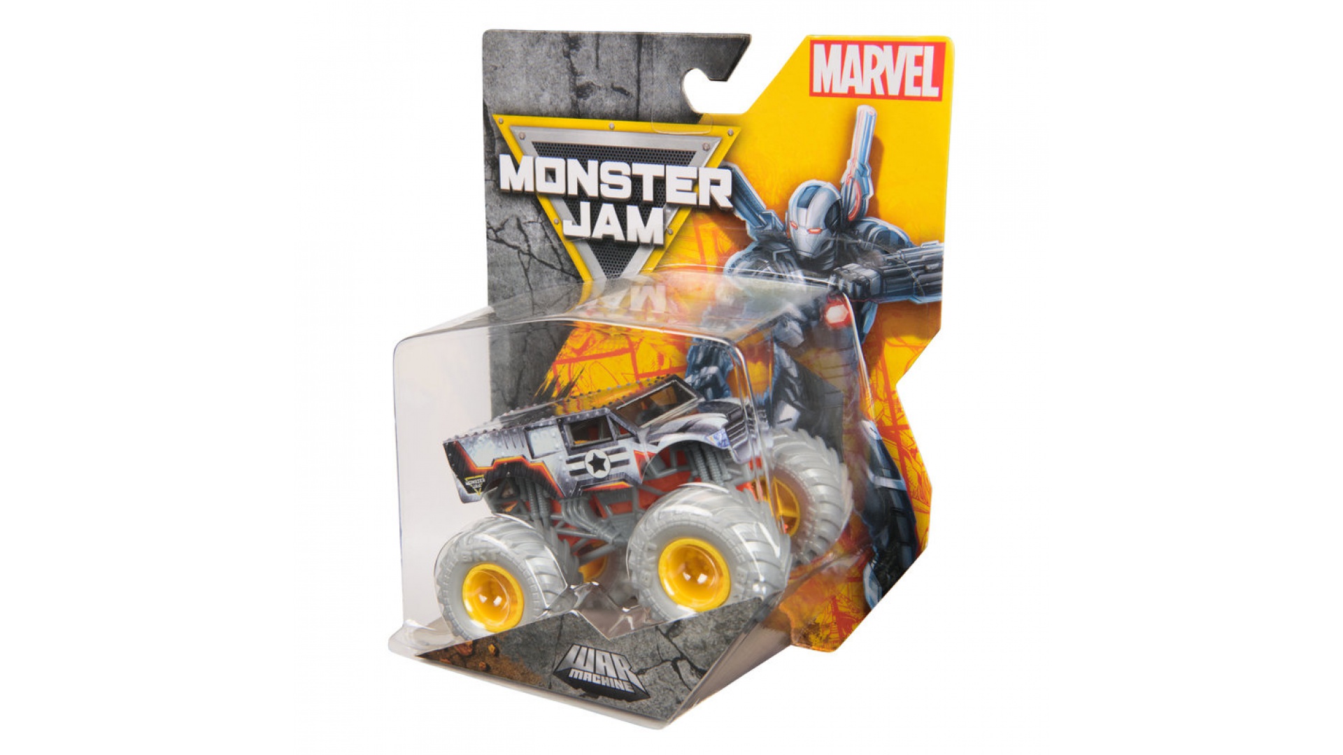 Levně Monster Jam Marvel War Machine sběratelský Monster Truck 1:64