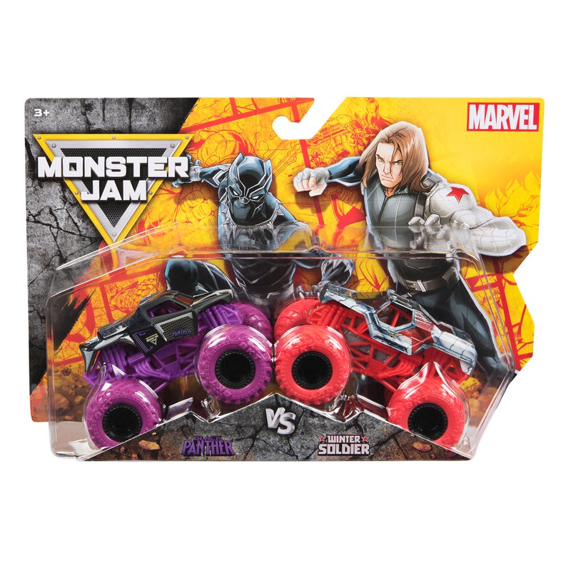 Monster Jam Black Panther vs Winter Soldier sada 2 Monster Trucků 1:64