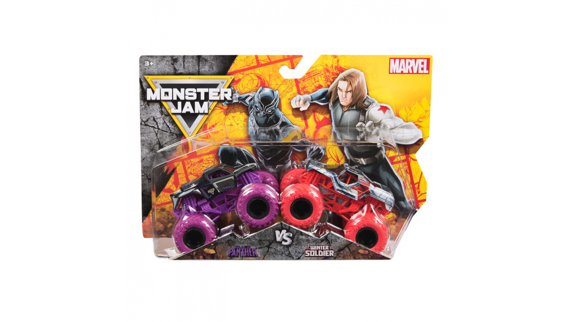 Levně Monster Jam Black Panther vs Winter Soldier sada 2 Monster Trucků 1:64