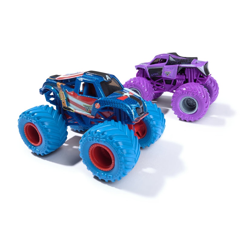 Monster Jam Captain America vs Black Panther sada 2 Monster Trucků 1:64