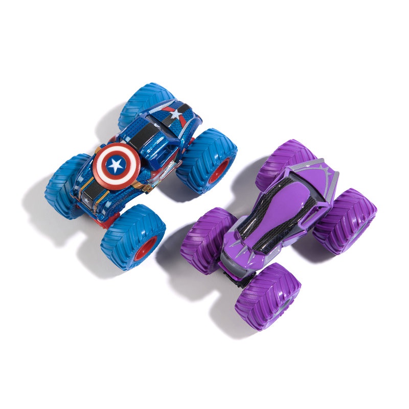 Monster Jam Captain America vs Black Panther sada 2 Monster Trucků 1:64