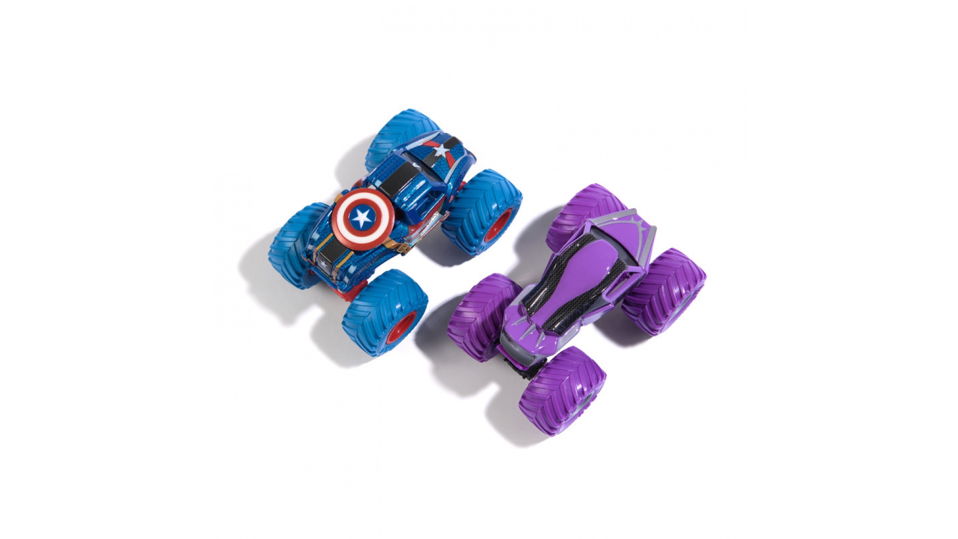 Monster Jam Captain America vs Black Panther sada 2 Monster Truckov 1:64