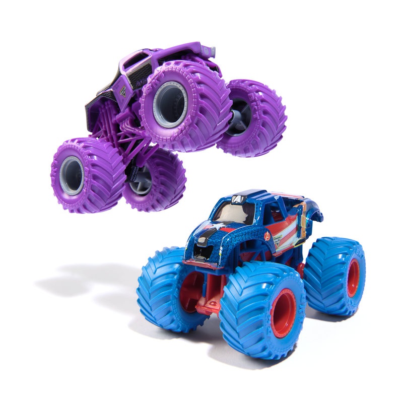 Monster Jam Captain America vs Black Panther sada 2 Monster Trucků 1:64