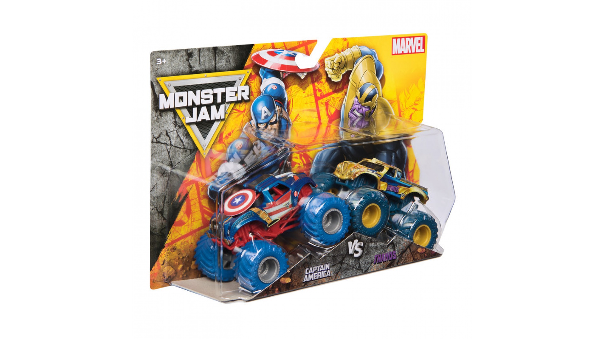 Monster Jam Captain America vs Thanos sada 2 Monster Truckov 1:64