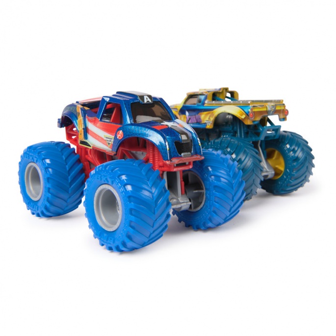 Monster Jam Captain America vs Thanos sada 2 Monster Trucků 1:64