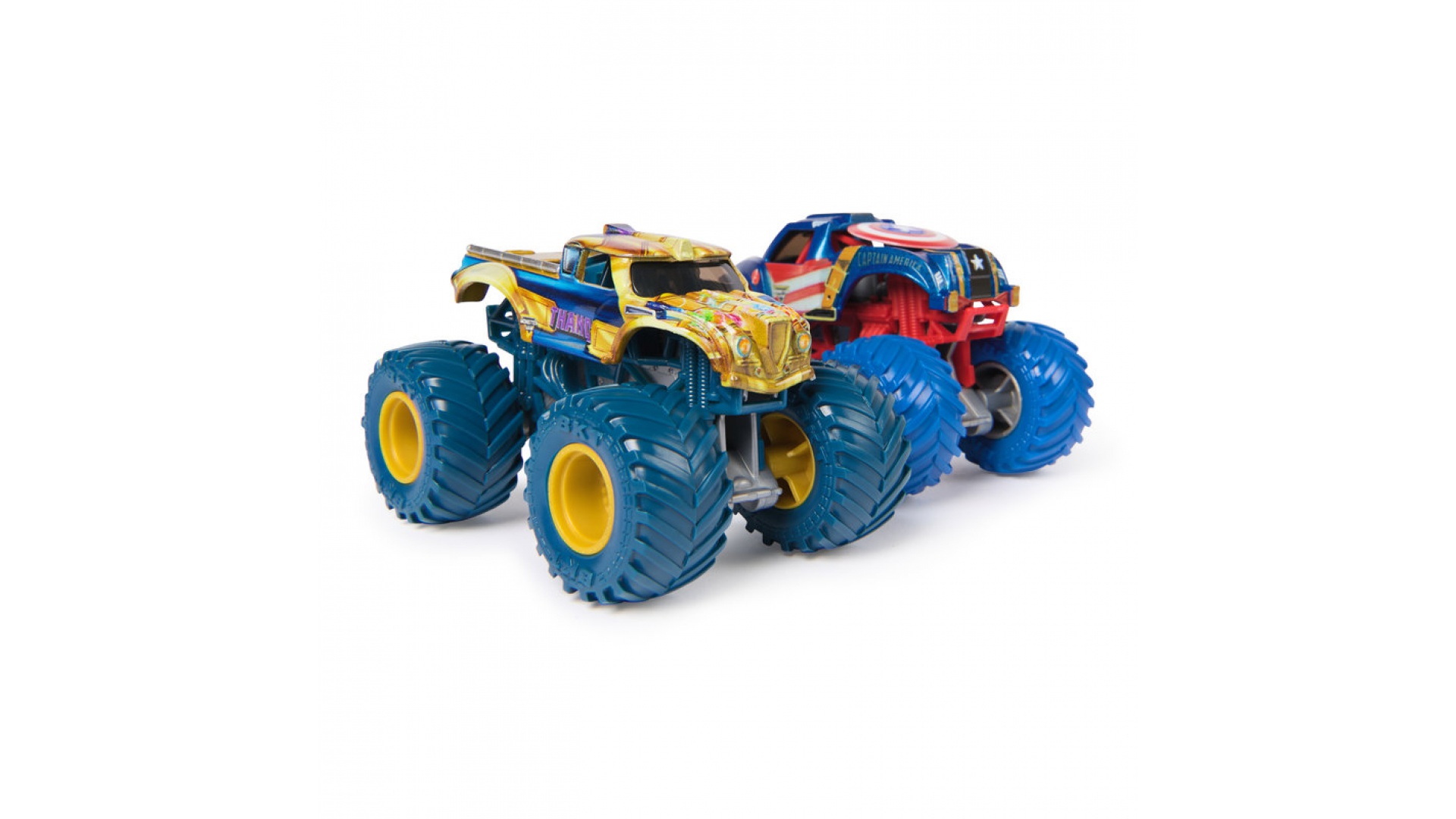 Monster Jam Captain America vs Thanos sada 2 Monster Truckov 1:64
