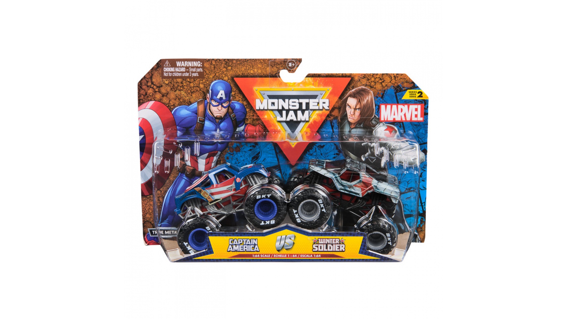 Monster Jam Captain America vs Winter Soldier sada 2 Monster Truckov 1:64