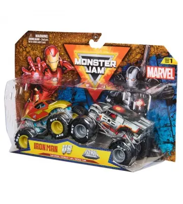 Monster Jam IronMan vs War Machine σετ 2 Monster Trucks 1:64
