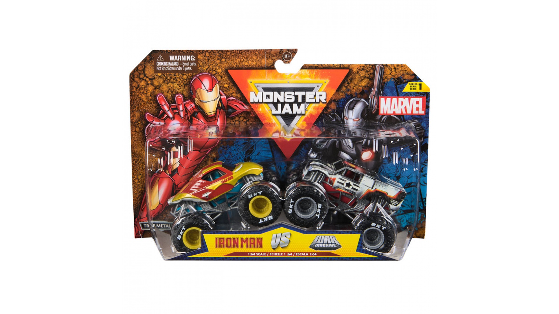Monster Jam IronMan vs War Machine sada 2 Monster Truckov 1:64