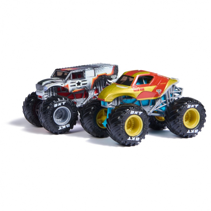 Monster Jam IronMan vs War Machine sada 2 Monster Trucků 1:64