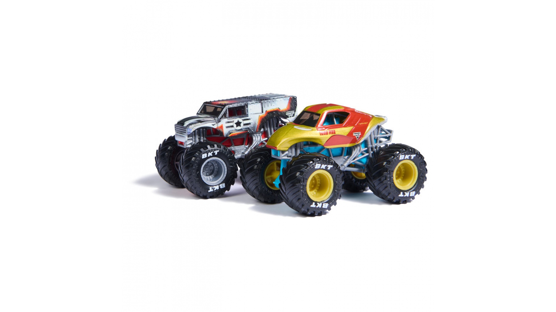Monster Jam IronMan vs War Machine sada 2 Monster Truckov 1:64