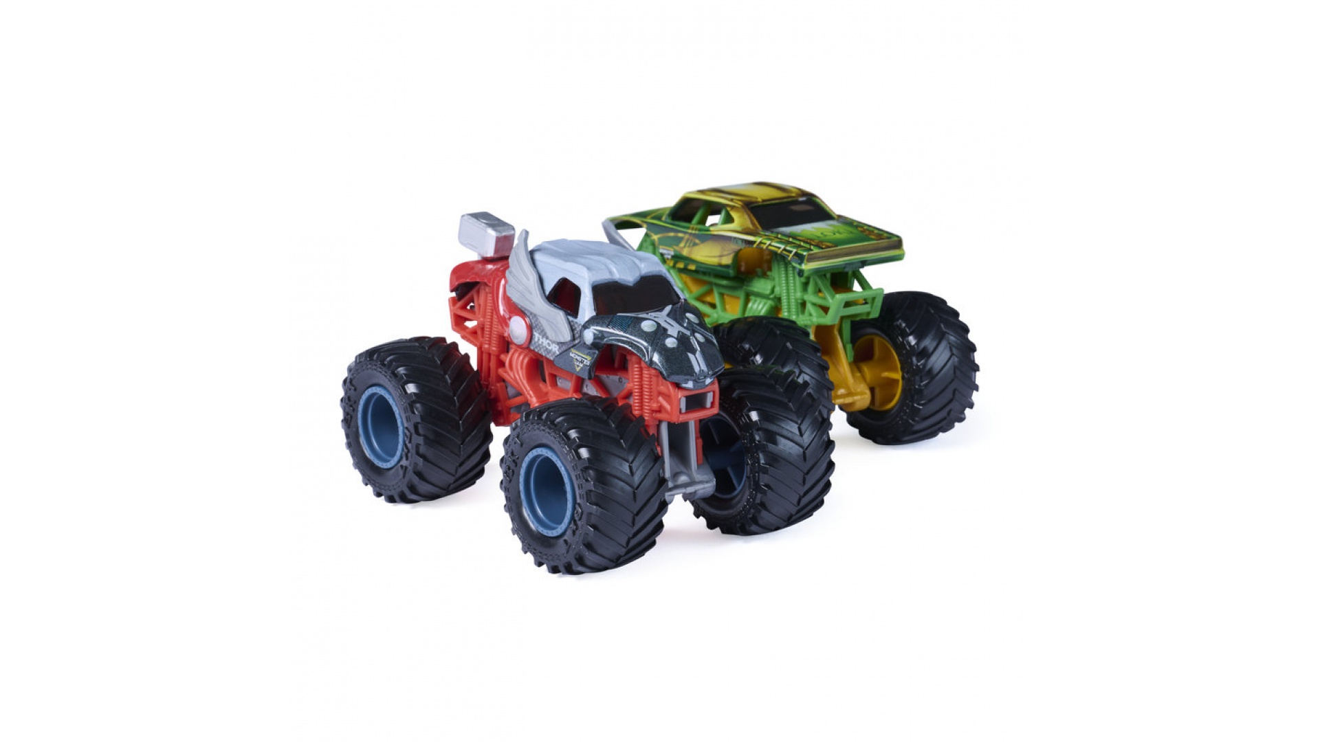 Monster Jam Loki vs Thor sada 2 Monster Truckov 1:64