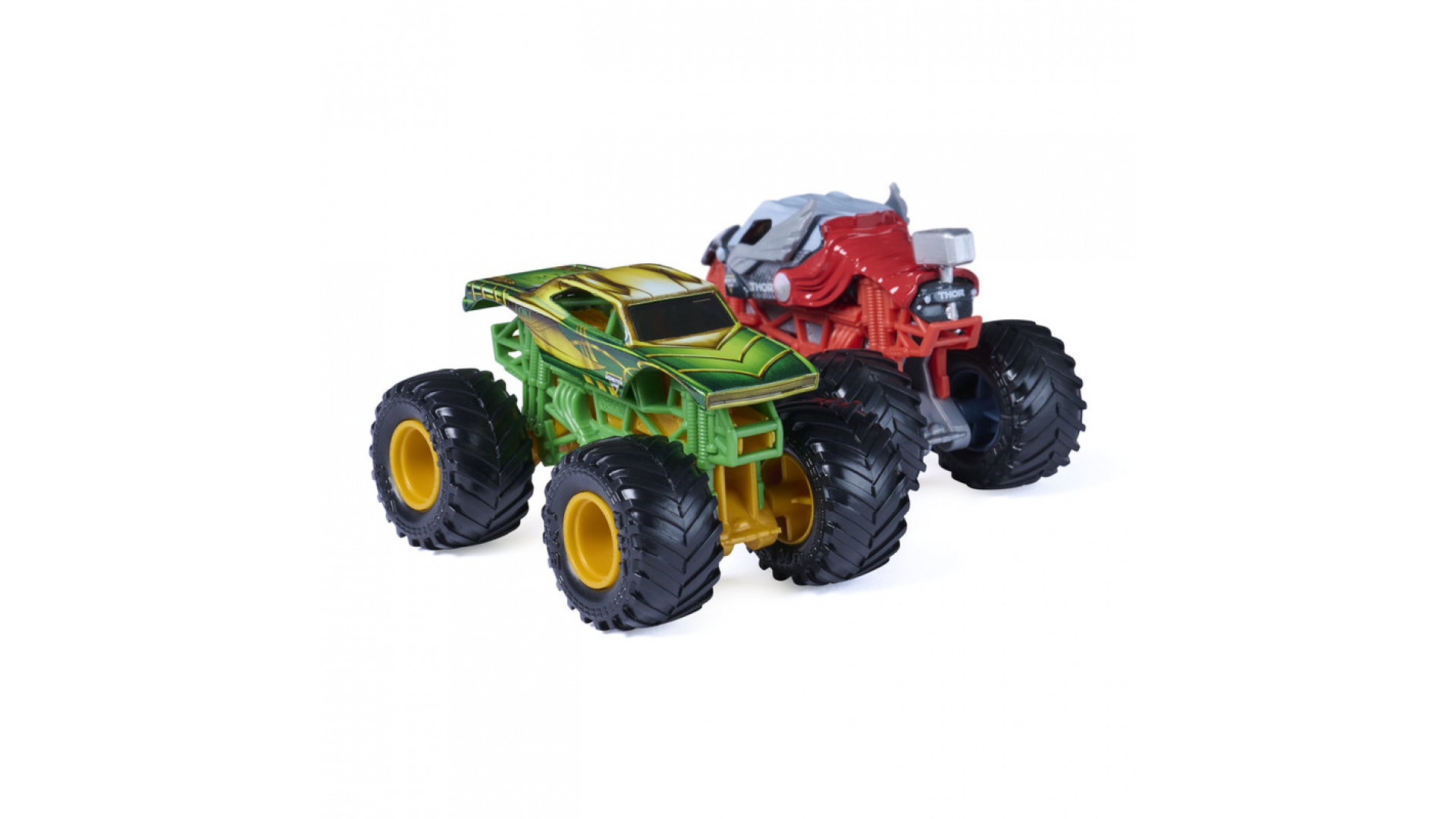 Monster Jam Loki vs Thor sada 2 Monster Truckov 1:64