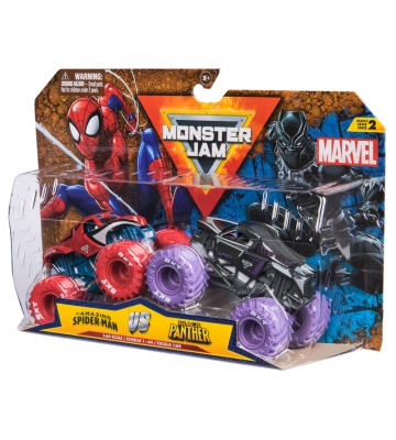 Monster Jam Superman vs Black Panther sada 2 Monster Trucků 1:64