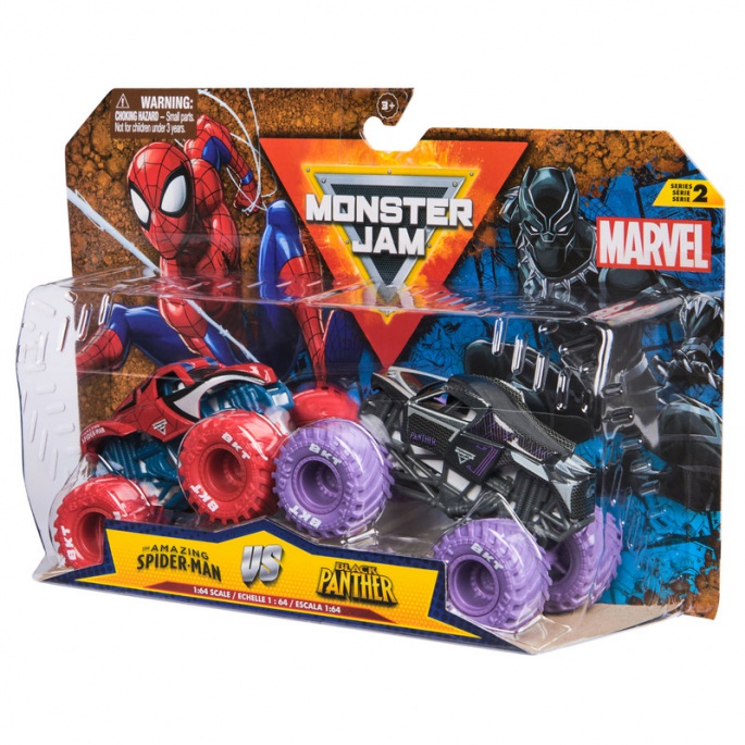 Monster Jam Superman vs Black Panther sada 2 Monster Trucků 1:64