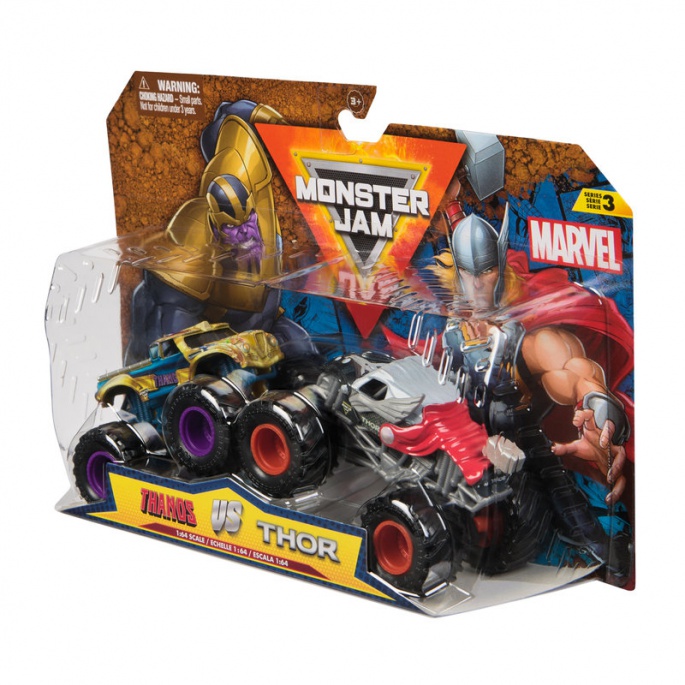 Monster Jam Thanos vs Thor sada 2 Monster Trucků 1:64