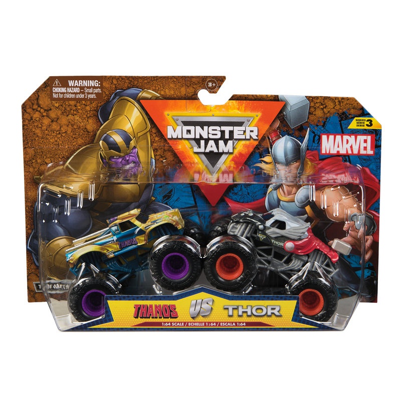 Monster Jam Thanos vs Thor sada 2 Monster Trucků 1:64