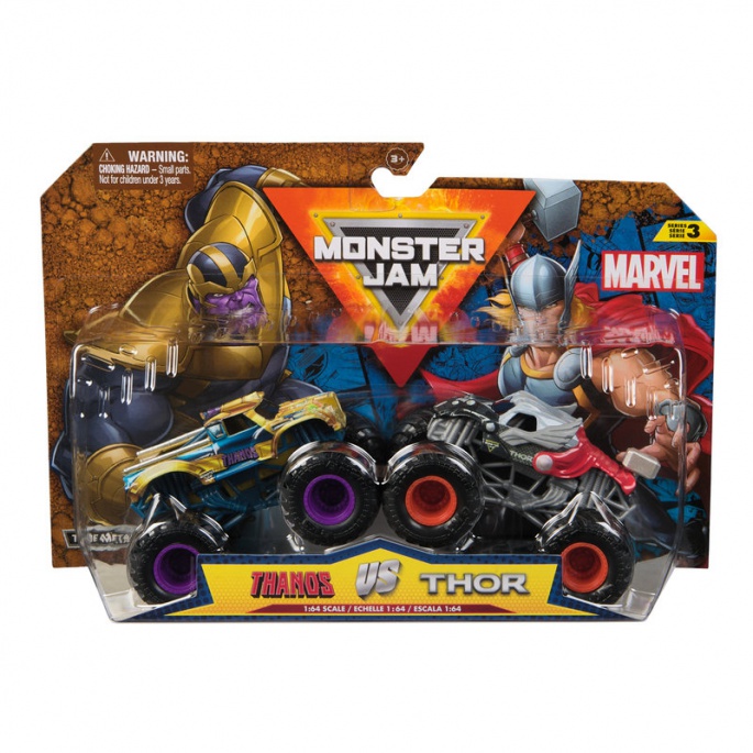 Monster Jam Thanos vs Thor sada 2 Monster Trucků 1:64