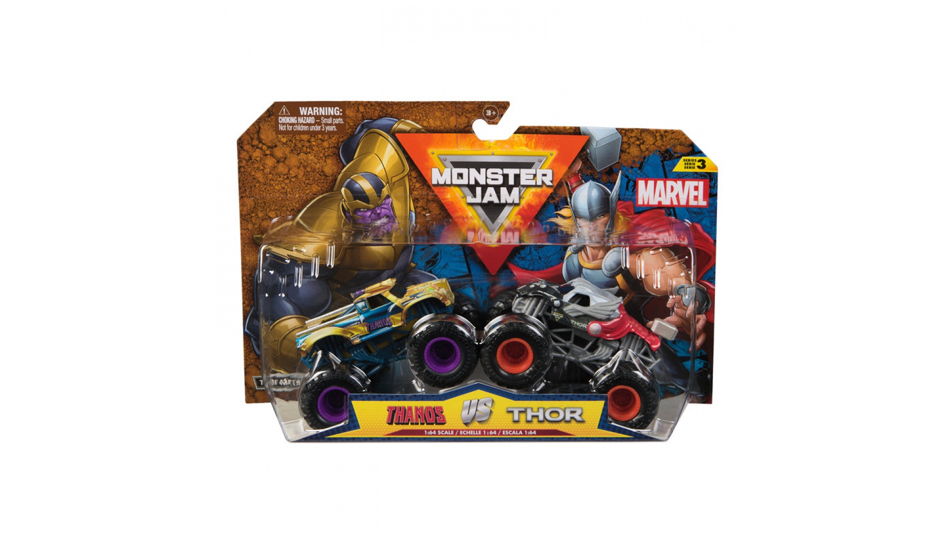 Monster Jam Thanos vs Thor sada 2 Monster Truckov 1:64