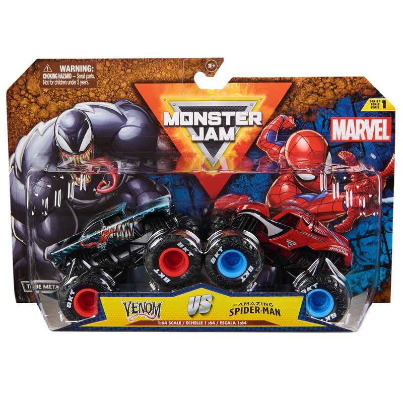 Monster Jam Venom vs Spiderman sada 2 Monster Trucků 1:64
