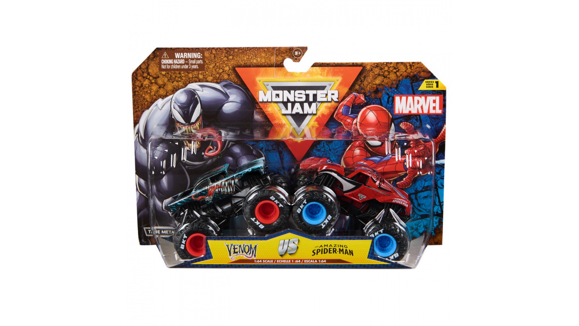 Monster Jam Venom vs Spiderman sada 2 Monster Truckov 1:64