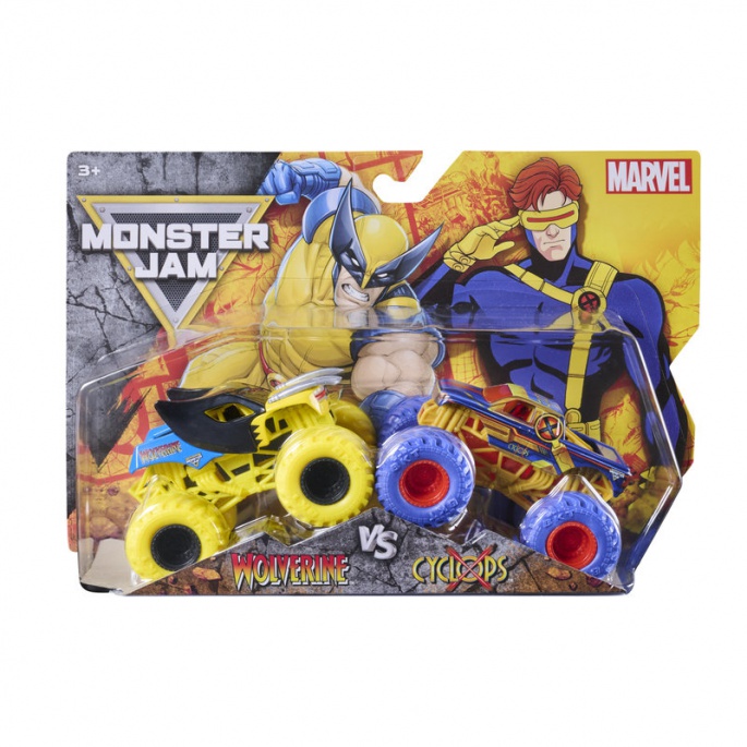 Monster Jam Wolvverine vs Cyclops sada 2 Monster Trucků 1:64