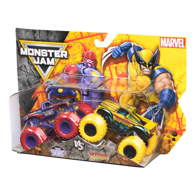 Monster Jam Wolvverine vs Sentinels sada 2 Monster Trucků 1:64
