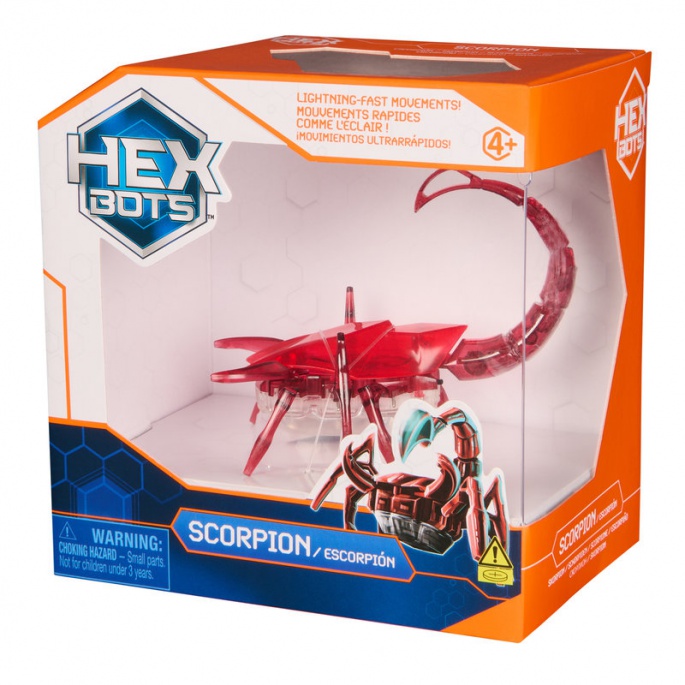 Hex Bots lezoucí škorpion červený