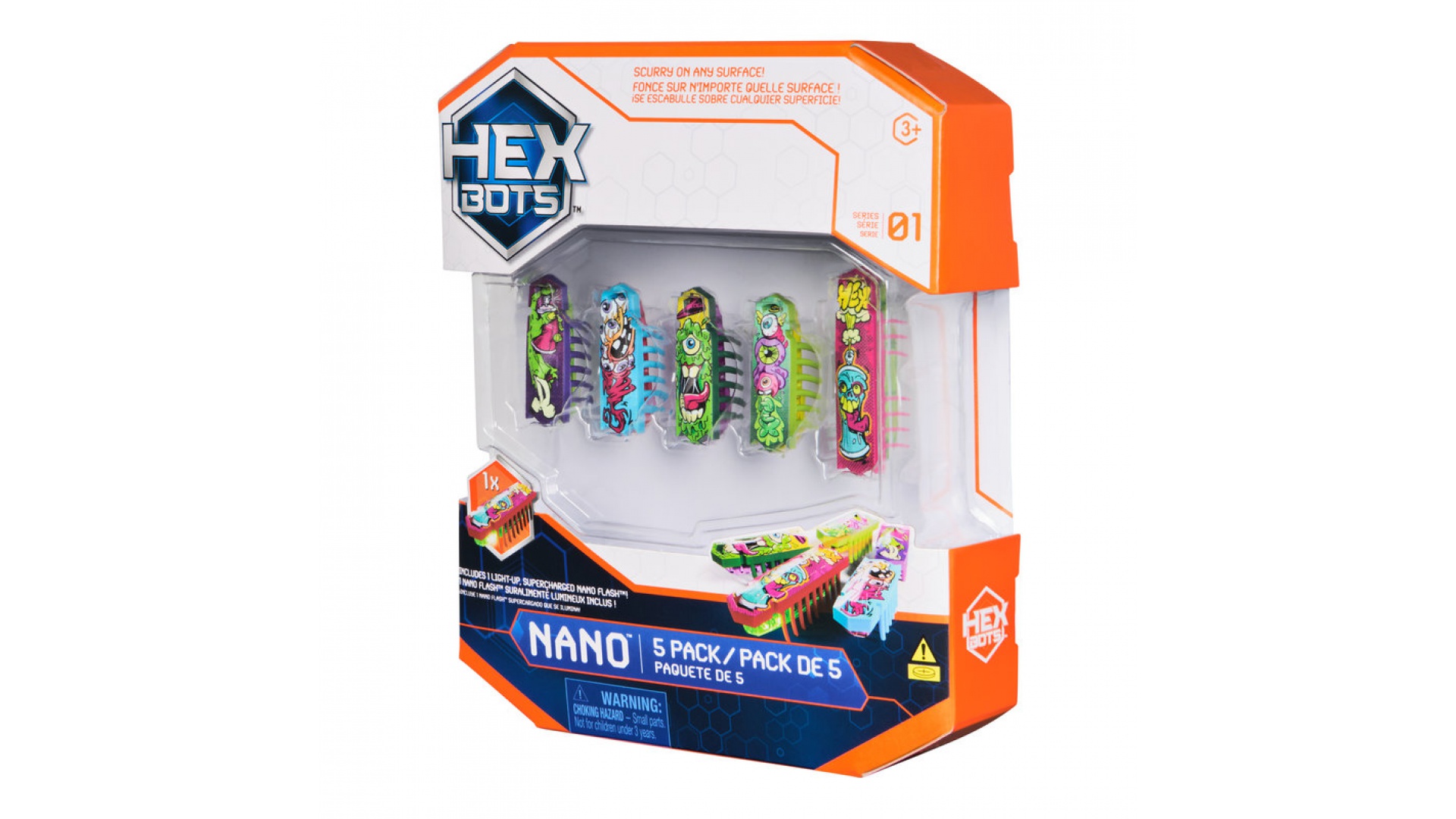 Hex Bots Nano sada 5 miniatúrnych robotických chrobákov