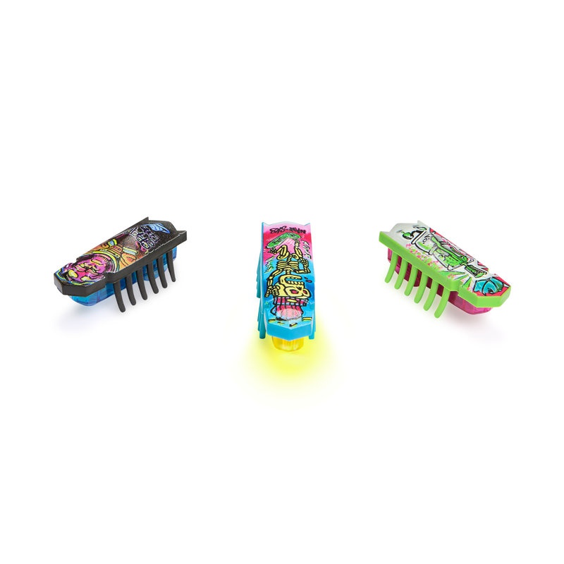 Hex Bots Nano Land sada 3 miniaturních robotických brouků a jejich hřiště