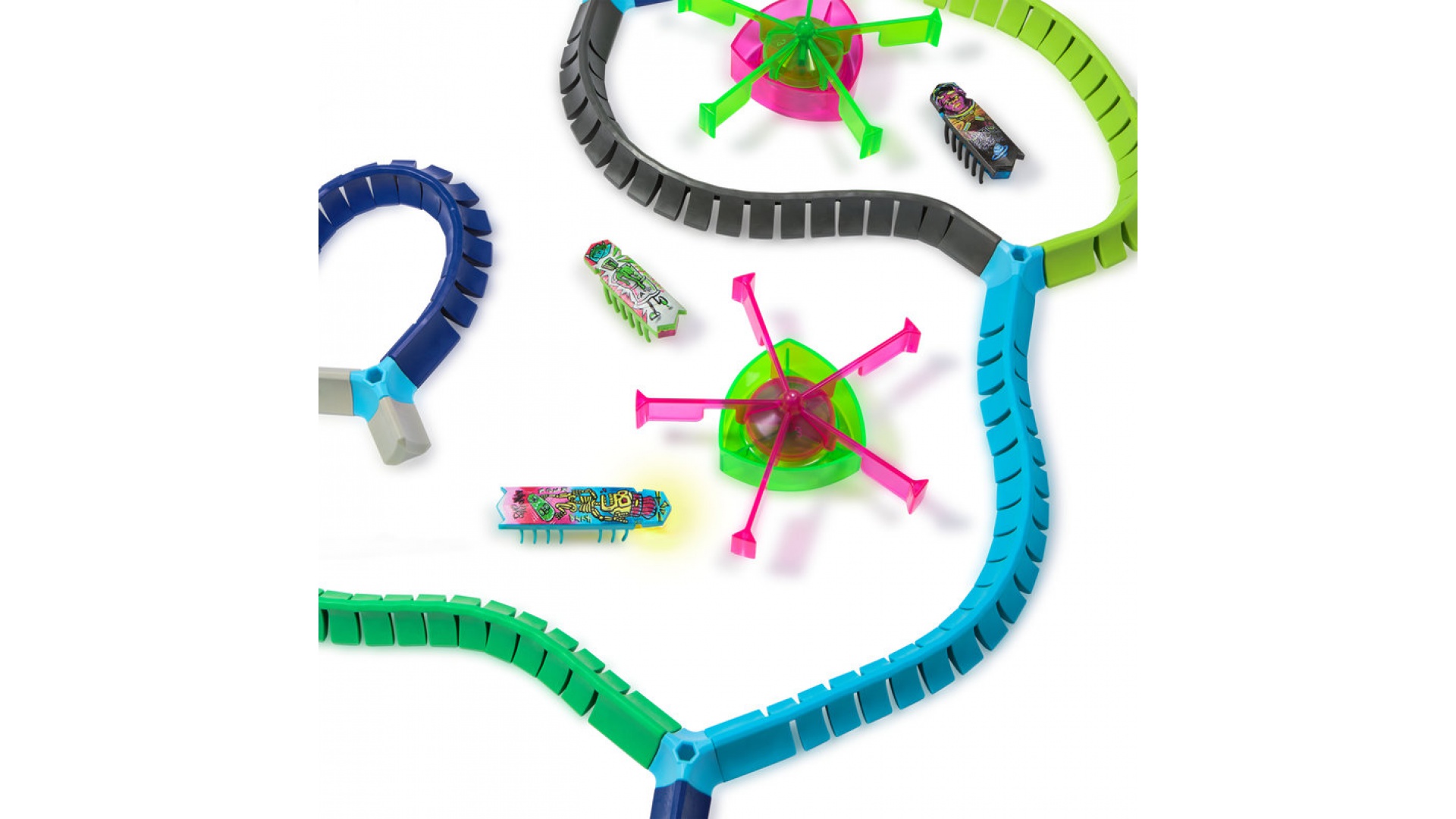 Hex Bots Nano Land sada 3 miniatúrnych robotických chrobákov a ich ihrisko