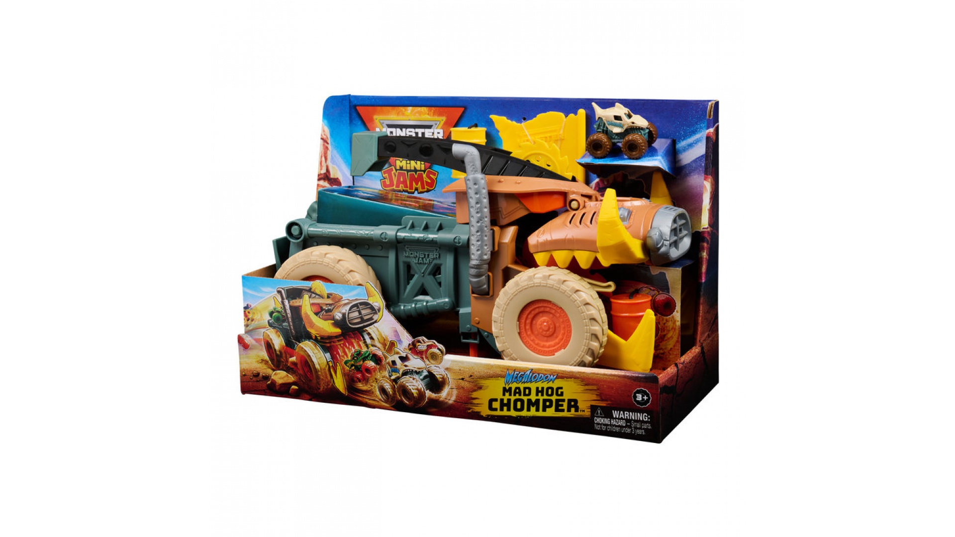 Levně Monster Jam Megalodon Mad Hog Chomper sada s velkým a malým autem