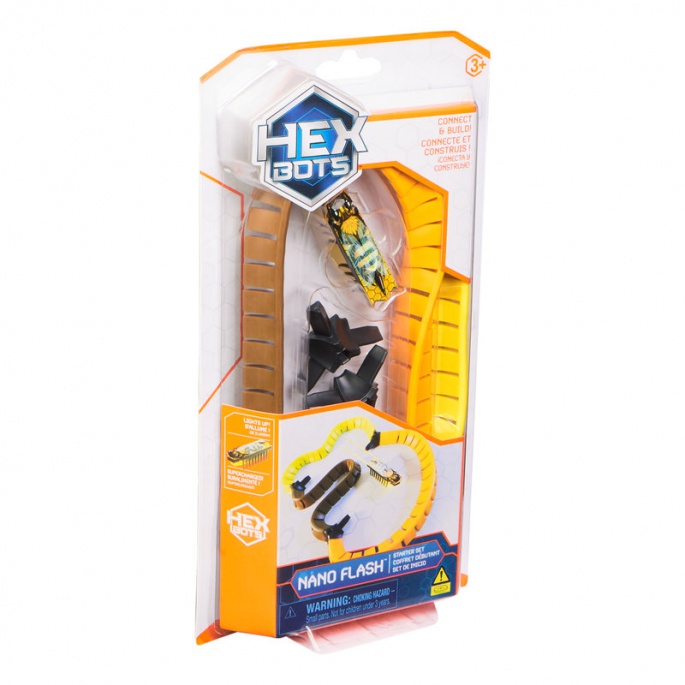 Hex Bots Nano Starter miniaturní robotický brouk a jeho hřiště žlutý